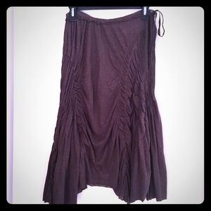 MAX STUDIO ROUCHED DRAWSTRING MIDI SKIRT